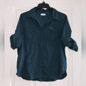 Columbia Omni Shade Dark Teal Shirt